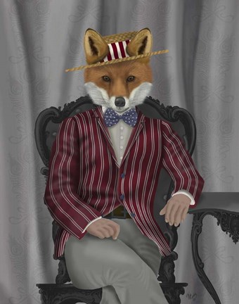 Framed Fox 1920s Gentleman Print