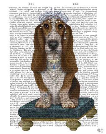 Framed Basset Hound and Tiara Print