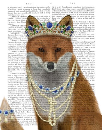 Framed Fox with Tiara, Portrait Print