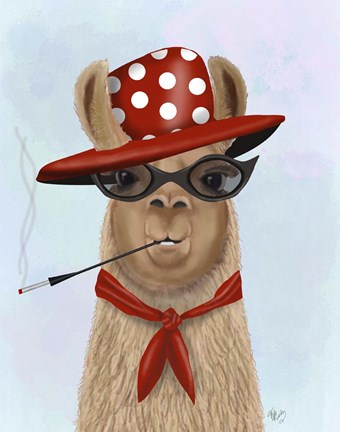 Framed Fabulous Llama Print