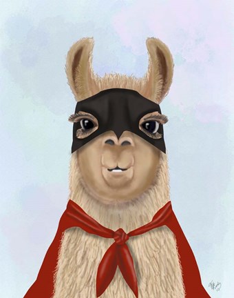 Framed Super Llama Print