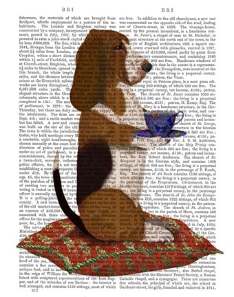 Framed Basset Hound Taking Tea Print
