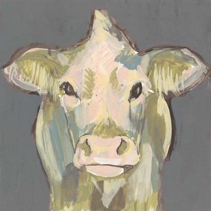 Framed Blush Faced Cow II Print
