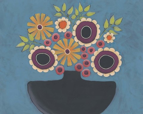 Framed Flowers Galore III Print