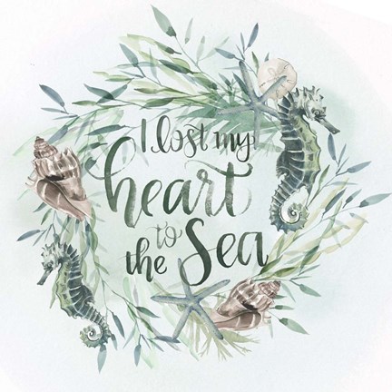 Framed Drawn to the Sea IV Print