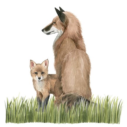 Framed Woodland Babes I Print