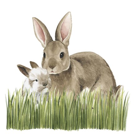 Framed Woodland Babes III Print