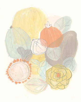 Framed Abstract Succulents II Print