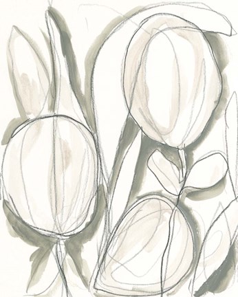 Framed Neutral Tropical I Print