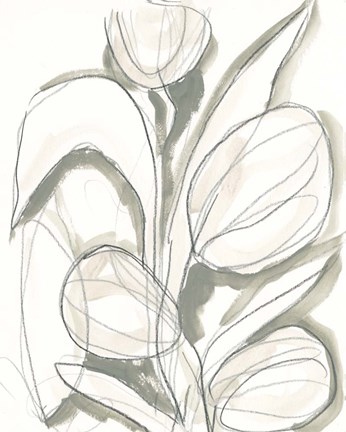 Framed Neutral Tropical II Print