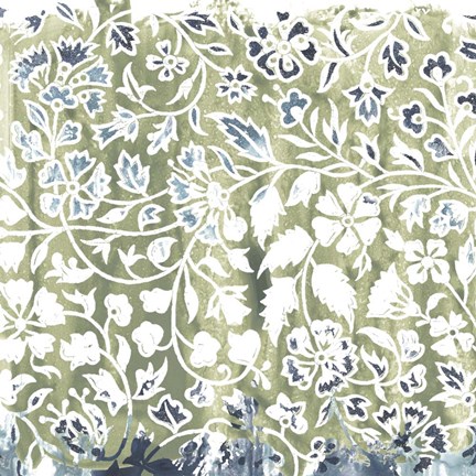 Framed Flower Stone Tile I Print