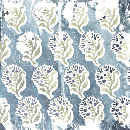 Framed Flower Stone Tile II Print