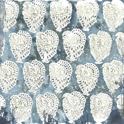 Framed Flower Stone Tile IV Print