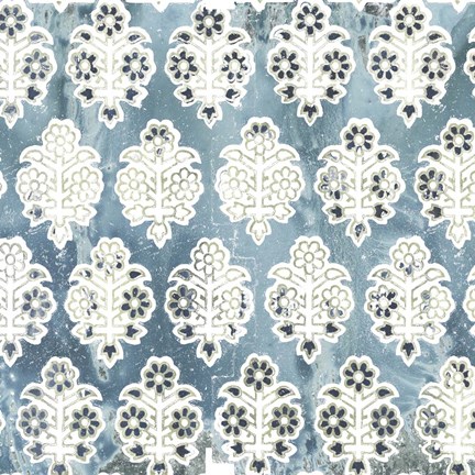 Framed Flower Stone Tile VIII Print