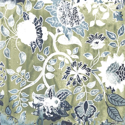 Framed Flower Stone Tile IX Print