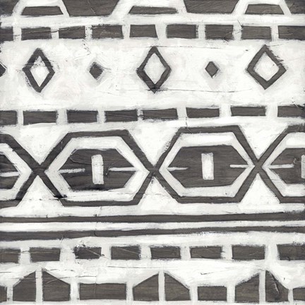 Framed Tribal Textile II Print