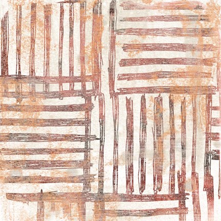 Framed Red Earth Textile I Print