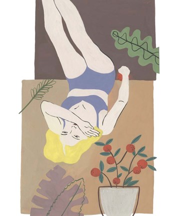 Framed Lying Woman II Print