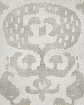 Framed Shadow Ikat I Print