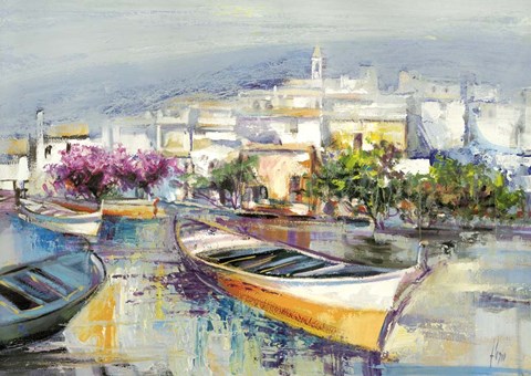 Framed Paese Mediterraneo Print