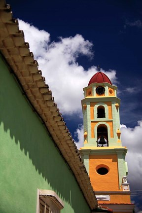 Framed Cuba, Trinidad Iglesia Y Convento De San Francisco Belltower Print