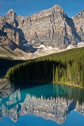 Framed Morning, Moraine Lake, Reflection, Canadian Rockies, Alberta, Canada Print