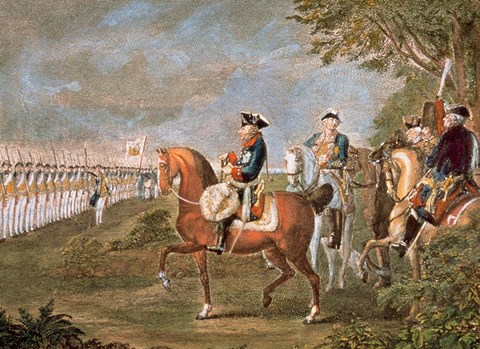 Framed Parade Of The Troops Before Frederick II Print