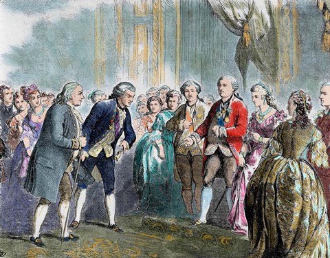 Framed Benjamin Franklin (1706-1790) Print