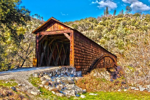 Framed Bridgeport Covered Bridge Penn Valley, California Print