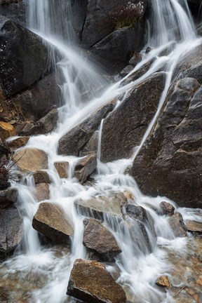 Framed Waterfall At Yosemite National Park Print