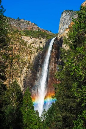 Framed Rainbow Over Bridalveil Fall Print