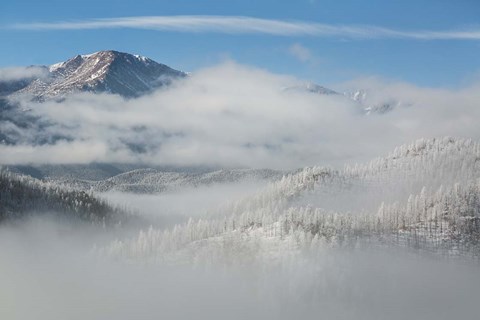 Framed Colorado Clouds Below Pikes Peak Print