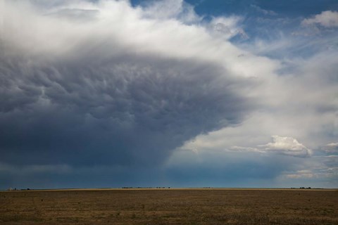 Framed Storm Cell Forms Over Prairie, Kansas Print