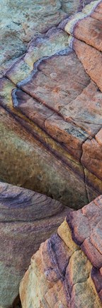 Framed Abstract Lines In Sandstone Rocks At Valley Of Fire State Park Print
