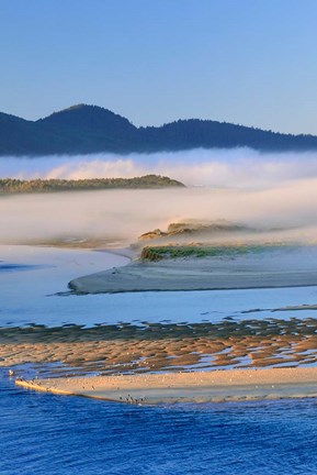 Framed Fog Over Netarts Bay, Oregon Print