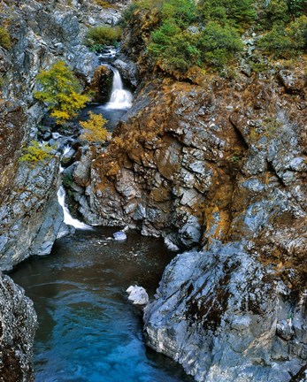 Framed Stair Creek Falls Along The Rogue River, Oregon Print