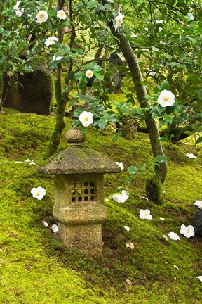 Framed Spring Pagoda, Portland Japanese Garden, Oregon Print