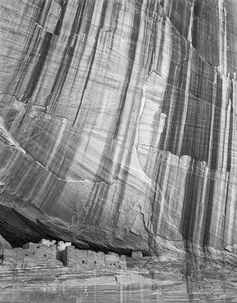 Framed White House Ruin Canyon De Chelly, Utah (BW) Print