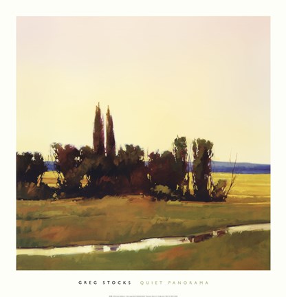 Framed Quiet Panorama (Right) Print