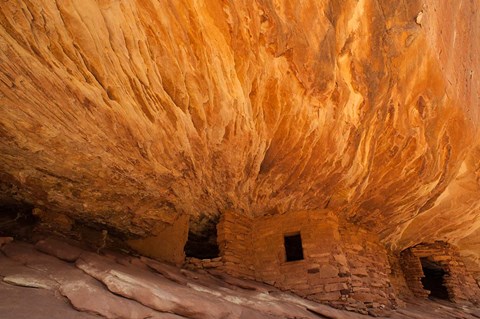 Framed Fallen Roof Ruin, Cedar Mesa, Utah Print