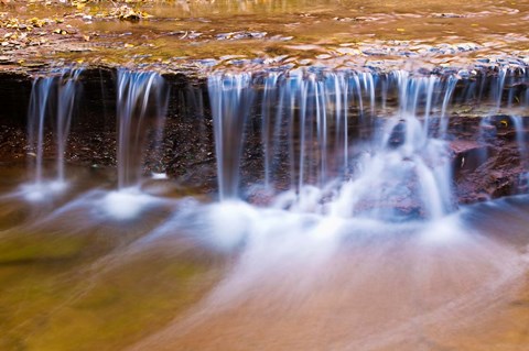 Framed Cascade Along The Left Fork Of North Creek, Zion National Park, Utah Print