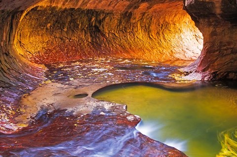 Framed Subway Along North Creek, Zion National Park, Utah Print