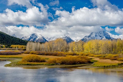 Framed Grand Teton National Park Panorama, Wyoming Print
