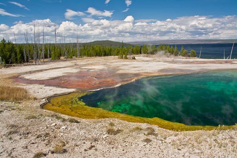 Framed Abyss Pool, West Thumb Geyser Basin, Wyoming Print