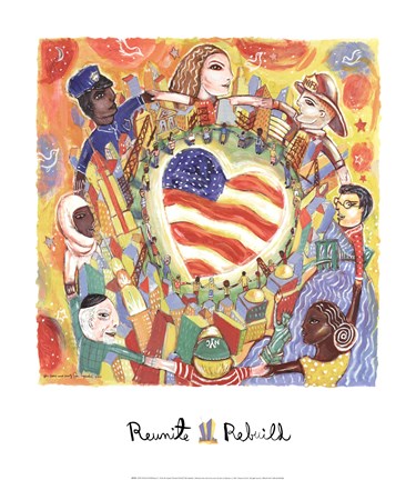 Framed Reunite, Rebuild Print