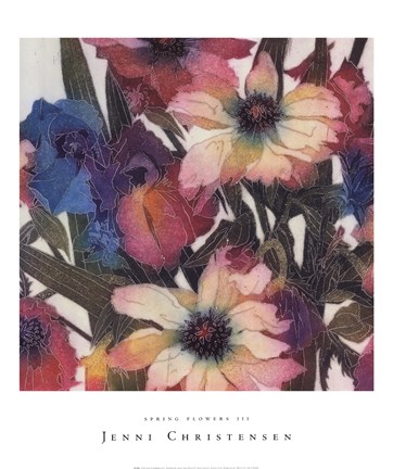 Framed Spring Flowers III Print