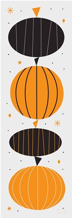 Framed Festive Fright Pumpkins Print