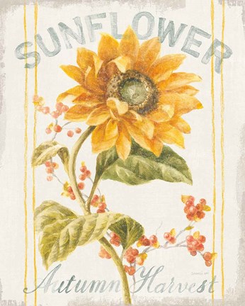 Framed Floursack Autumn I Print