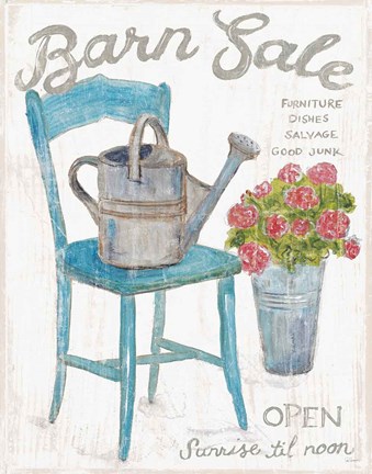 Framed White Barn Flea Market II Print