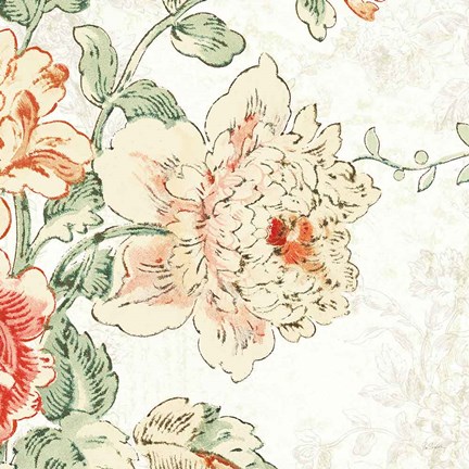 Framed Cottage Roses IV Print